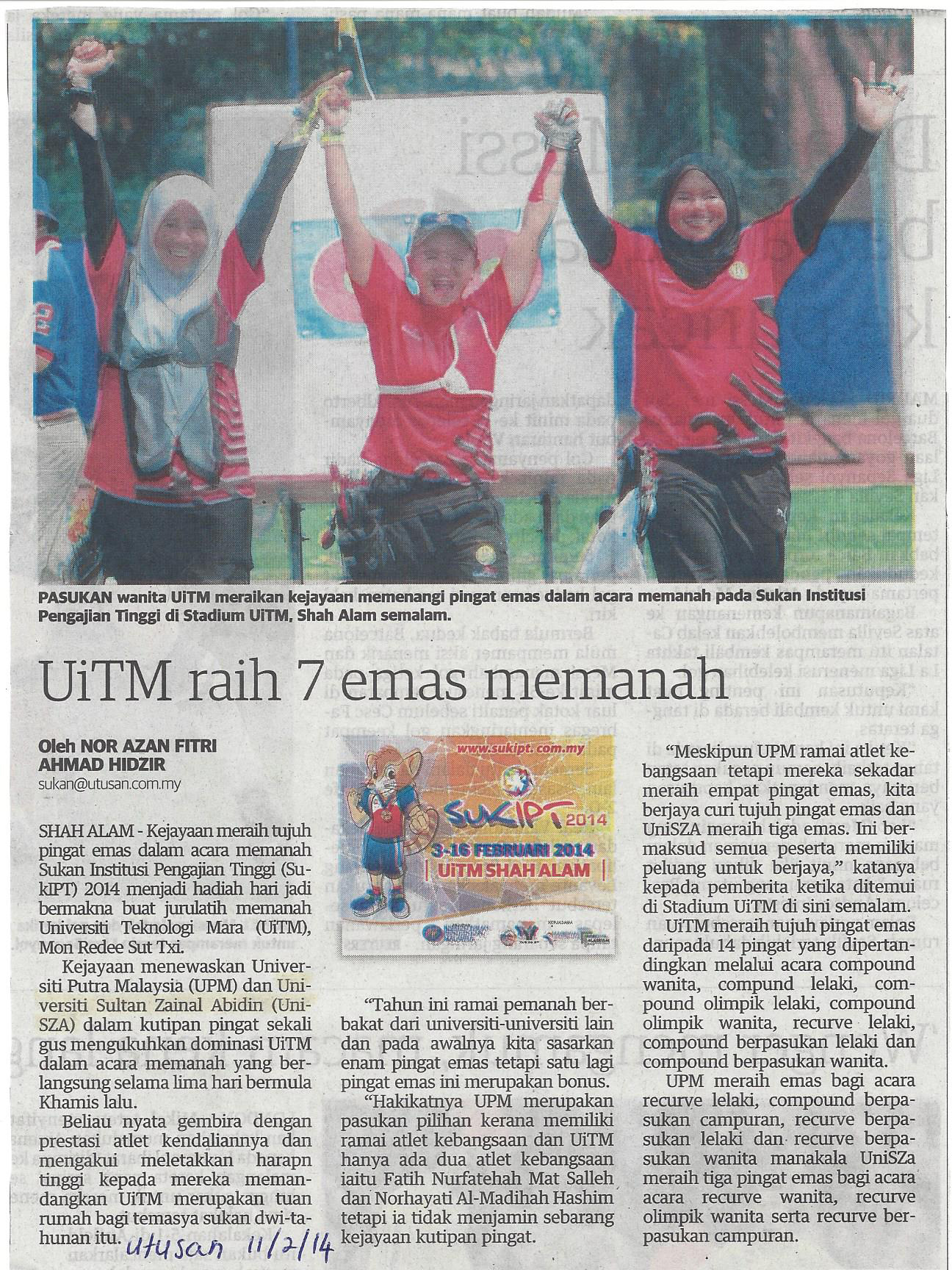 Keratan Akhbar - UniSZA